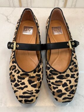 NWOB DOLCE VITA MULANEY LEOPARD MARY JANES FLATS SIZE 9